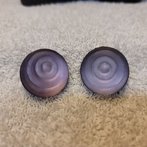 Alexis Bittar Handcrafted Lucite Post Clip On Earrings Purple Color